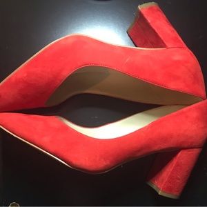 Marc Fisher heels Red Suede